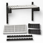 Thumbnail image #4 for Cambro Camshelving® Elevation EWSSK2136V1580 Wall-Mounted Vented Shelf Kit, 21 x 36 Inch, Brushed Graphite, Antimicrobial