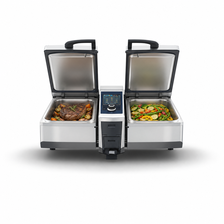 Product image #3 for RATIONAL iVario Pro 2-XS 2-Pan Power Tilt Multifunctional Cooking Center