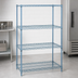 Thumbnail image #3 for Quantum Gray Epoxy Antimicrobial Wire Shelving Starter Kit, 48 x 21 x 54 Inches, 4-Shelf