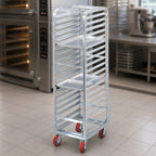 Thumbnail image #3 for Channel Manufacturing Lifetime Tough AXD1808 Mobile Aluminum End-Load Bun Pan Rack, 8-Pan Capacity, 21 x 26 x 70 Inches