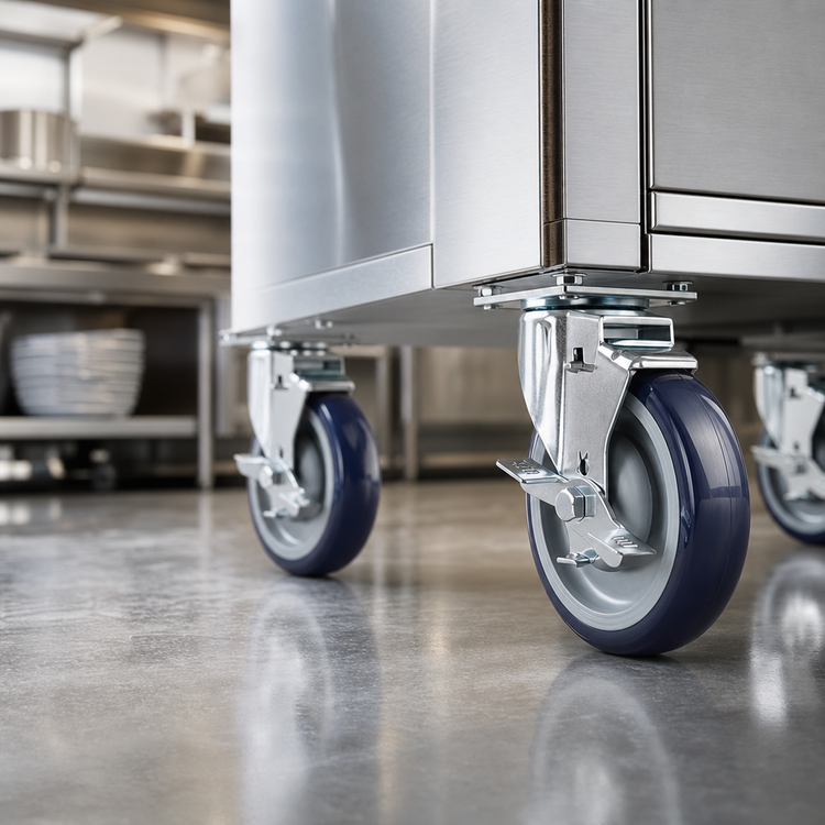 Product image #3 for Krowne 5-Inch Plate-Mount Caster Set with Brakes