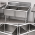 Thumbnail image #3 for BK Resources Two Compartment Stainless Steel Sink, 18