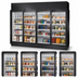 Thumbnail image #3 for True 4-Section Glass Door Refrigerated Merchandiser, Medium Temp, Self-Contained, Black Exterior/White Interior