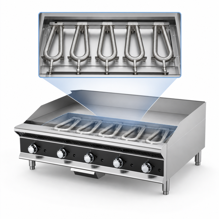 Product image #3 for Vollrath Medium-Duty 60-Inch Countertop Flat-Top Gas Griddle with Manual Controls