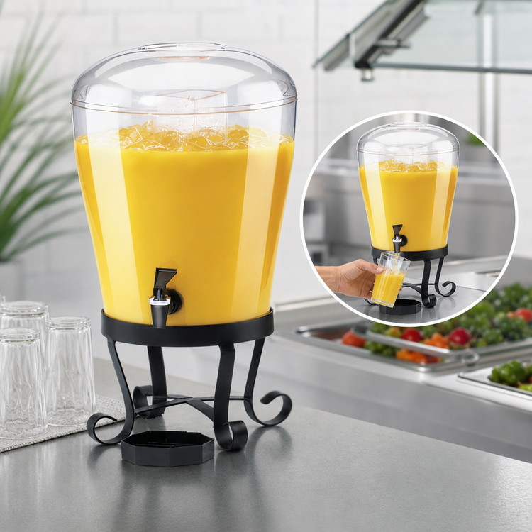 Product image #3 for Classic 3-Gallon Single Beverage Dispenser with Tapered Polycarbonate Tank and Metal Base