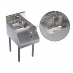 Thumbnail image #3 for Krowne Royal Series KR24-18BD Freestanding Underbar Blender Station with Dump Sink and Recessed Blender Shelf, 18 x 24 Inches