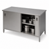 Thumbnail image #3 for John Boos Enclosed Stainless Steel Work Table with Sliding Doors, 48 x 30 Inches, 16-Gauge Top