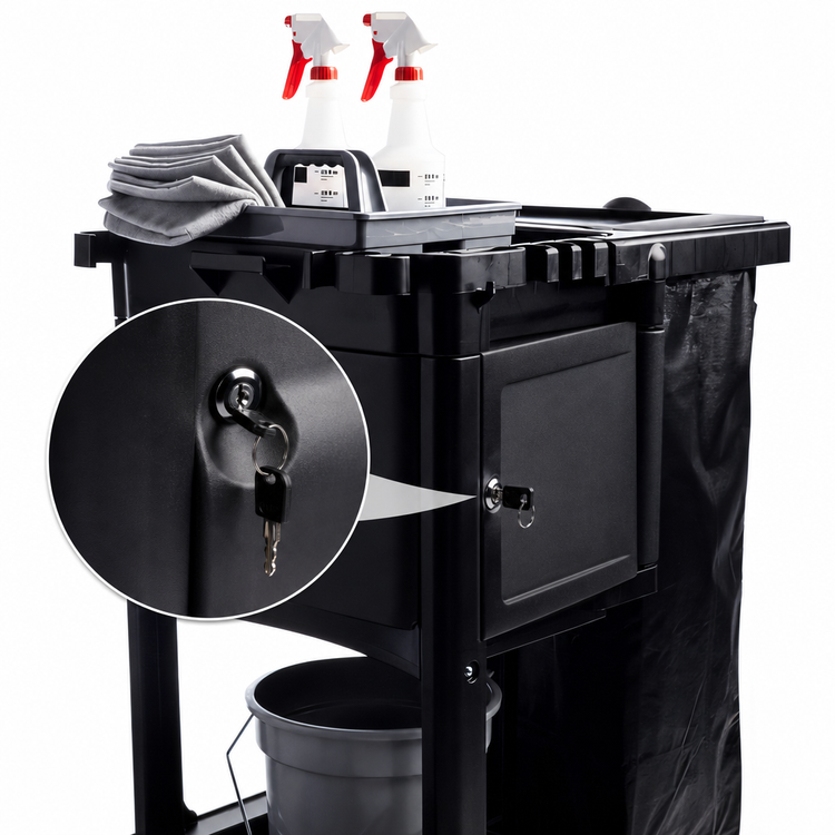 Product image #3 for Standard Locking Cabinet Door Kit for Executive Janitorial Cleaning Cart