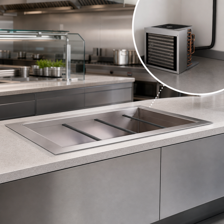 Product image #3 for Alto-Shaam EcoSmart 4-Pan Full-Size Remote Refrigerated Drop-In Cold Well