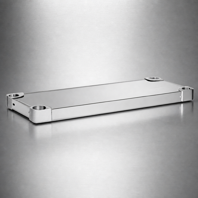 Product image #4 for Eagle Group Quik-Set 60" x 24" Flat Solid Shelf with Marine Edge, 14/304 Stainless Steel