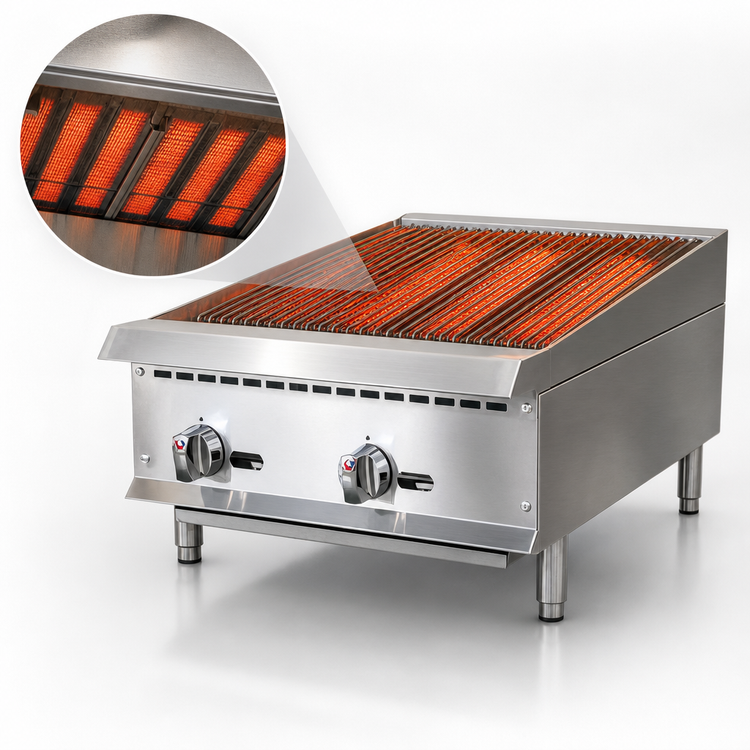 Product image #3 for IKON Cooking 12-Inch Countertop Natural Gas Radiant Broiler