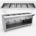 Thumbnail image #3 for Triumph Supreme 5-Well Natural Gas Hot Food Table with Enclosed Stainless Steel Base and Cutting Board Shelf