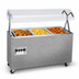 Thumbnail image #3 for Vollrath 2-Series Affordable Portable™ 3-Well Mobile Hot Food Station with Buffet Breath Guard and Granite Vinyl-Clad Enclosed Base, 208-240V
