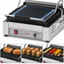 Thumbnail image #3 for Omcan Single Extra Large Countertop Panini Grill with Grooved Cast Iron Plates, 14 x 14 Inch, 120V
