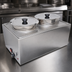 Thumbnail image #3 for Uniworld Countertop Electric Double Wet Well Food Warmer, Without Drain Valve, 2 x 8 Qt Inserts
