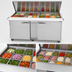 Thumbnail image #3 for Turbo Air PRO Series 72-5/8-Inch 2-Section Mega Top Sandwich/Salad Prep Table with Flat Lid, 30-Pan Top, 23 Cu. Ft.