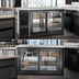 Thumbnail image #3 for Pass-Thru Sliding Door Refrigerated Back Bar Storage Cabinet, 60 Inch, 4 Glass Doors, Left-Mounted Self-Contained