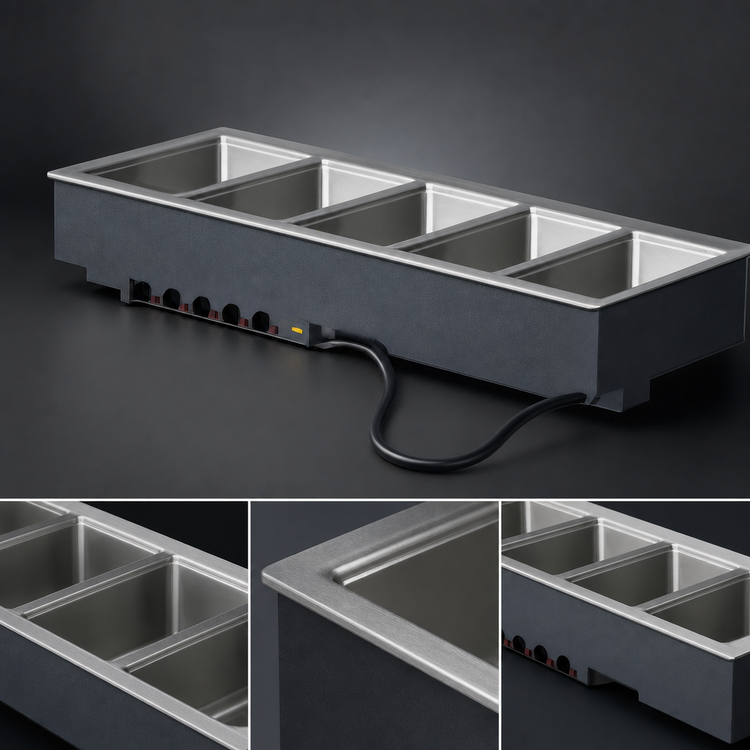 Product image #3 for Vollrath 5-Well Drop-In Electric Hot Food Well, Insulated Pans, Wet Operation, Thermostatic Controls, 240V