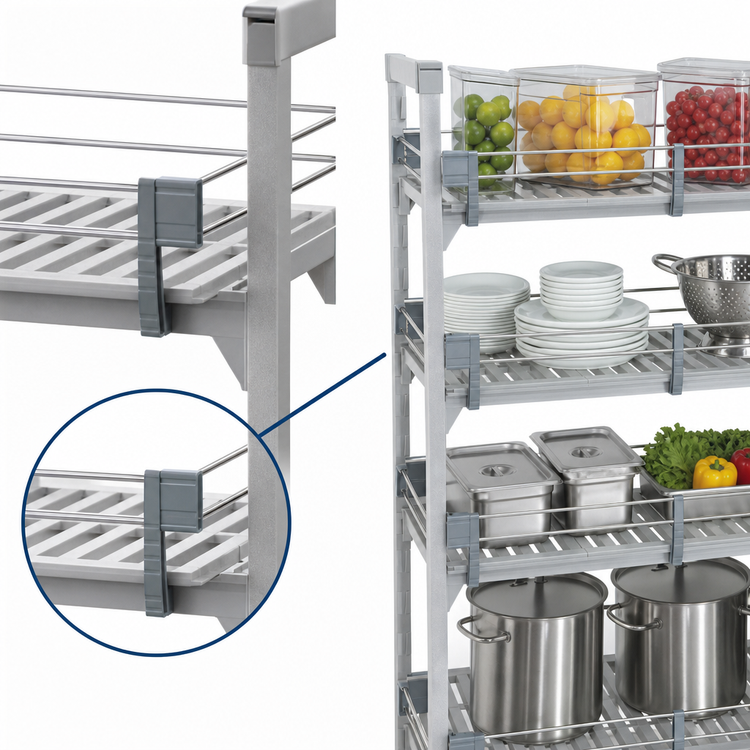 Product image #3 for Camshelving Premium 24" x 72" Full Shelf Rail Kit, Soft Gray