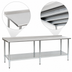 Thumbnail image #3 for Eagle Deluxe Series Stainless Steel Work Table with Rear Upturn and Adjustable Undershelf, 144-Inch x 36-Inch