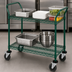 Thumbnail image #3 for Quantum 42-Inch x 18-Inch 2-Shelf Wire Utility Bus Cart, Green Epoxy Antimicrobial Finish, 1200 lb. Capacity