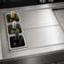 Thumbnail image #3 for Top Shelf 18-Inch Underbar Bottle Well Cover Assembly with 3 Left-Side Bottle Wells