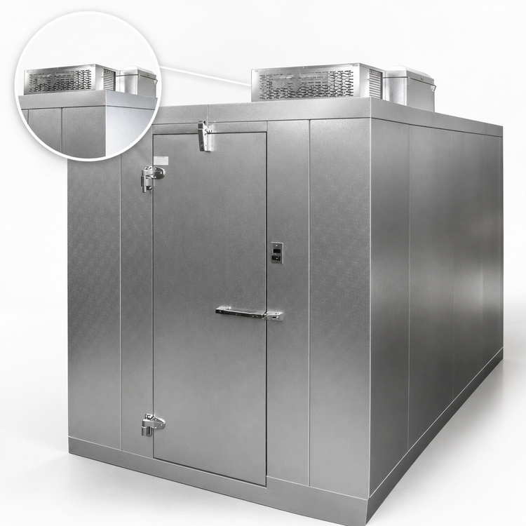 Product image #3 for Norlake Kold Locker 8' x 10' x 7'7" Indoor Walk-In Cooler with Floor and Self-Contained R290 Capsule Pak Refrigeration