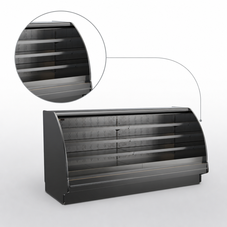 Product image #3 for Fusion Curved Profile Countertop Refrigerated Self-Service Display Case, Remote DX, 123-3/8 Inch Wide