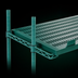 Thumbnail image #3 for QuadPLUS 60-Inch x 18-Inch Green Vented Polymer Shelf Mat with QuadTruss Wire Frame