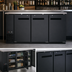 Thumbnail image #3 for Hurakan by Equip.me 72-Inch Narrow 3-Door Back Bar Refrigerator, Self-Contained, Black Exterior