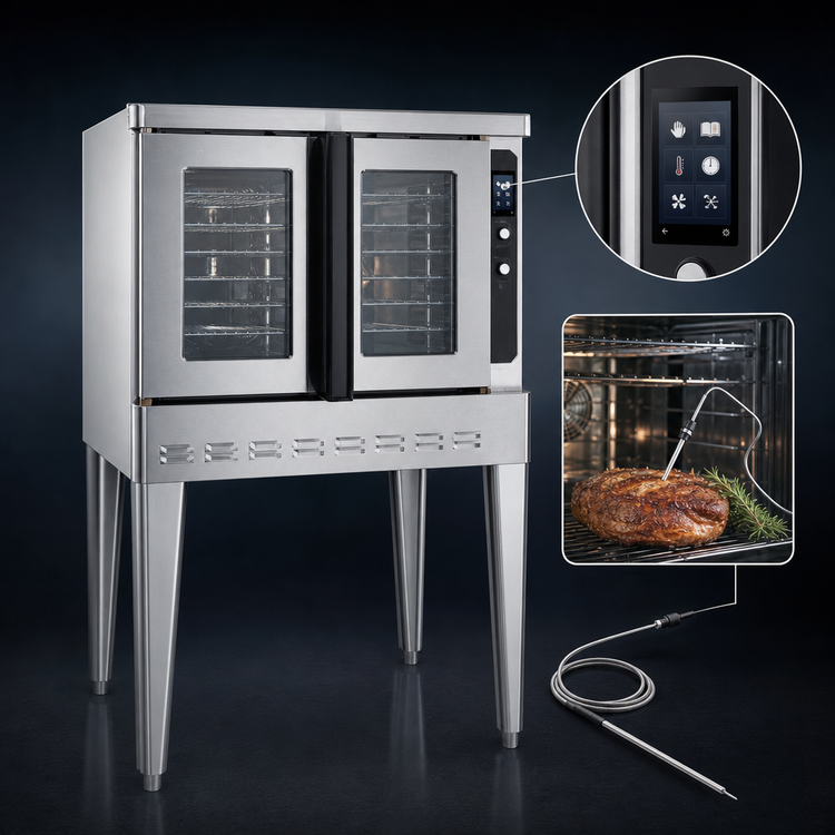 Product image #3 for Blodgett Premium Series DFG-100 Full-Size Standard-Depth Dual Flow Gas Convection Oven with Artisan Touchscreen