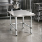 Thumbnail image #3 for Eagle Group TMS2424 Stationary Mixer Stand, 16-Gauge Stainless Steel Top, Galvanized Open Base, 24 x 24 x 24 Inches, 600-lb. Capacity