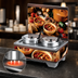 Thumbnail image #3 for Vollrath Cayenne Full-Size Rethermalizing Soup Merchandiser Base with Flush-Mount Menu Board, Country Kitchen Graphics, and 7 Qt Accessory Pack