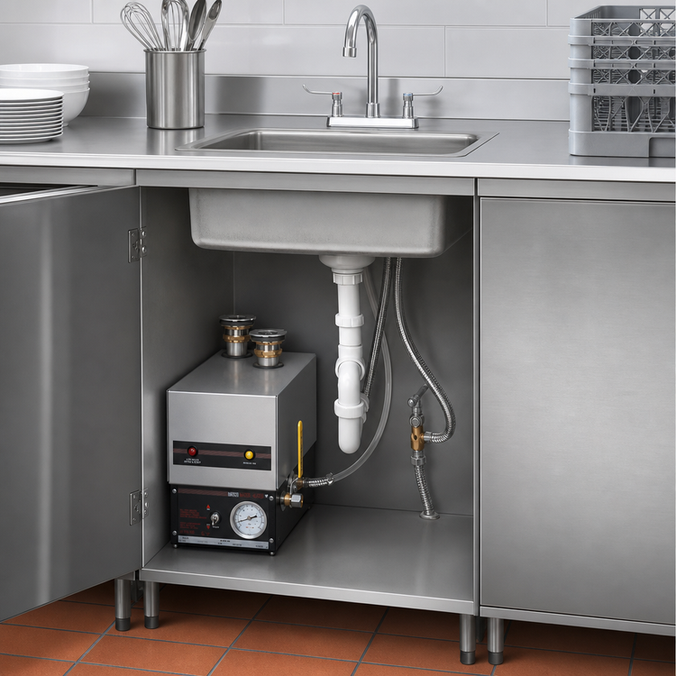 Product image #3 for Hatco 3CS-3B Electric Undersink Sanitizing Sink Heater for 15-Inch Square Sink Areas