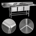 Thumbnail image #3 for Eagle Group Spec-Master FN Series Coved Corner Three-Compartment Sink with Dual 24-Inch Drainboards, 114-Inch Wide x 27-Inch Deep