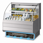 Thumbnail image #3 for Turbo Air TOM-40LS-N Low-Profile Horizontal Open Display Merchandiser, 7.4 Cu. Ft., Open Front, Stainless Steel, R290