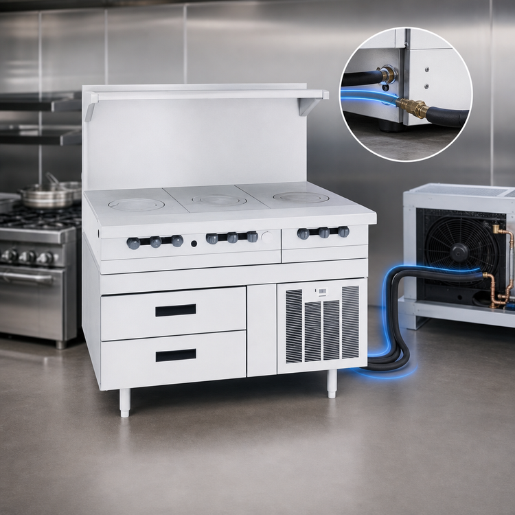 Product image #3 for Garland Arctic Fire 46-Inch Single-Section Remote Refrigerated Drawer Base with 2 Self-Closing Drawers