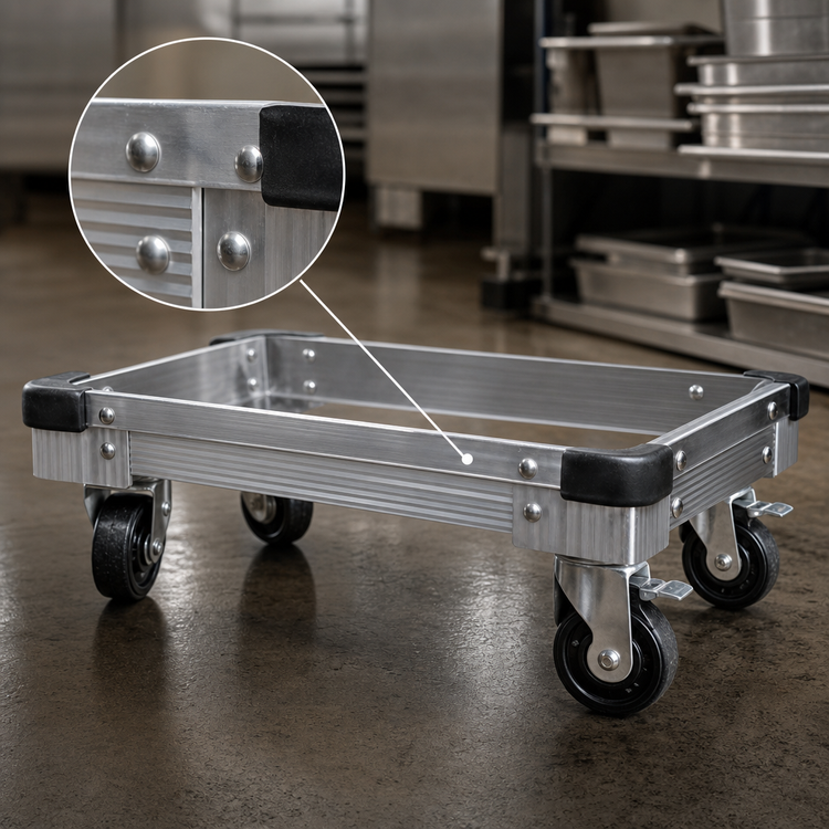 Product image #3 for Metro 36-Inch x 18-Inch Aluminum Truck Dolly Frame with Corner Bumpers
