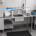 Thumbnail image #3 for John Boos Straight Soiled Dishtable with 20 x 20 x 8 Pre-Rinse Sink, 36 x 30 x 44-Inch, Right-to-Left Operation