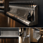 Thumbnail image #3 for Perlick Corporation 3076-28 84-Inch Modular Wall-Mount Air-Cooled Draft Beer Dispensing Tower, Stainless Steel, 28 Faucets
