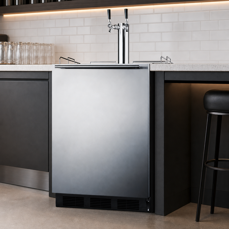 Product image #4 for Summit Commercial ADA-Height Undercounter Dual-Tap Draft Beer Dispenser, 24-Inch Wide, 5.5 Cu. Ft.