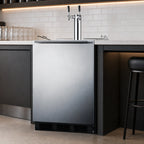 Thumbnail image #4 for Summit Commercial SBC58BLBIADA ADA-Height Undercounter Dual-Tap Draft Beer Dispenser, Front-Breathing, Holds Two 1/6 Kegs