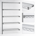 Thumbnail image #3 for Eagle Group 5-Tier Add-On Wire Shelving Unit, 42 x 21 x 74 Inches, Chrome-Plated