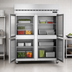 Thumbnail image #3 for Hoshizaki Steelheart Two-Section Reach-In Refrigerator with Half-Height Solid Hinged Doors, 50.37 Cu. Ft., Top-Mounted Self-Contained