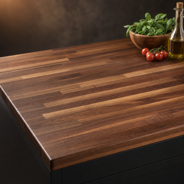 Product image #3 for John Boos Boos Block American Black Walnut Wood Countertop, Blended Edge Grain, 36 x 32 x 1-1/2 Inch, Penetrating Oil Finish