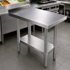 Thumbnail image #3 for John Boos EFT8-3618 18" x 36" Stainless Steel Filler Table with 1-1/2" Backsplash and Adjustable Undershelf