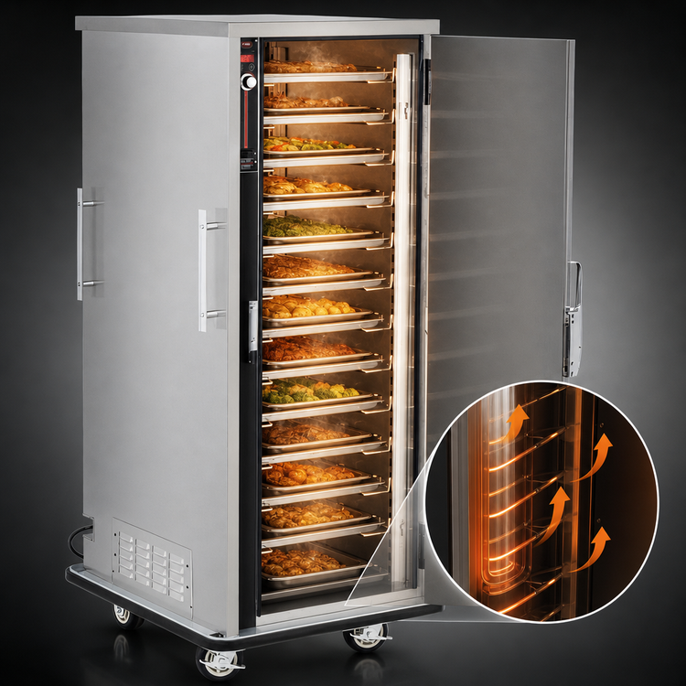 Product image #3 for Mobile Insulated Heated Holding Cabinet with Humi-Temp Heat System, 12-Pan Capacity, Stainless Steel