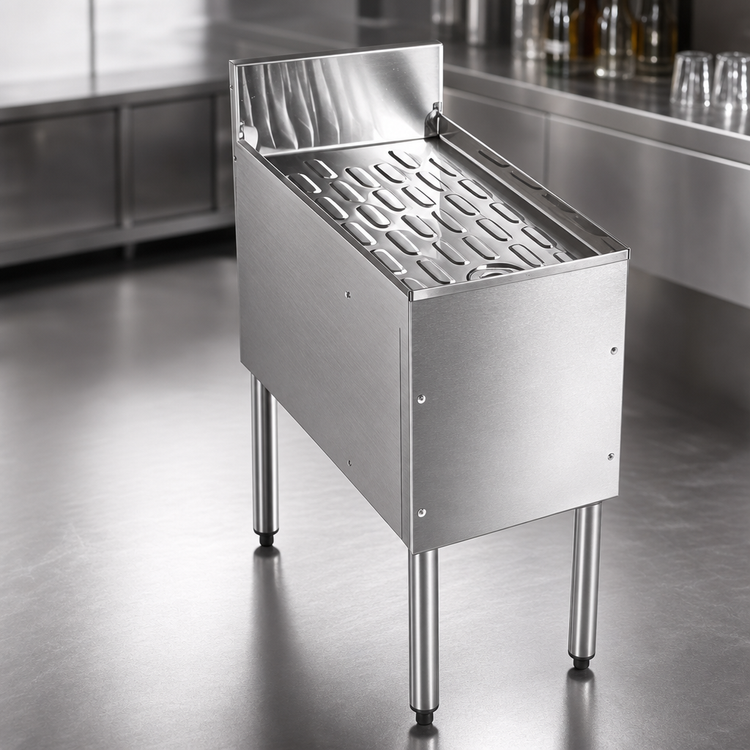 Product image #3 for CHOICE 48-Inch Freestanding Stainless Steel Underbar Drainboard, 19-Inch Deep