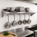Thumbnail image #3 for John Boos Stallion 72-Inch Wall-Mounted Pot Rack Shelf, 14-Gauge Stainless Steel