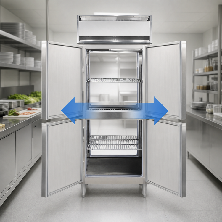 Product image #3 for Continental D1FXNSAPTHD Designer Line Extra-Wide One-Section Pass-Thru Freezer